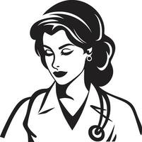 enfermeira ícones gráfico reflexões do esperança e serviço enfermeira vetores dentro arte expressando compaixão visualmente