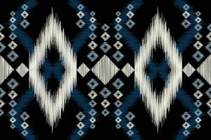 étnico ikat tecido padronizar geométrico estilo.africano ikat bordado étnico oriental padronizar Preto fundo. resumo,illustration.texture,vestuário,quadro,decoração,tapete,motivo. vetor