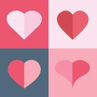 coleção do amor coração símbolo ícones . amor ilustração conjunto com sólido e esboço vetor coração