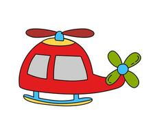 helicóptero crianças vetor rabisco modelo para livros