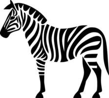 zebra, minimalista e simples silhueta - vetor ilustração