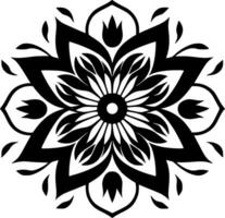 mandala - Preto e branco isolado ícone - vetor ilustração