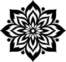 mandala - Preto e branco isolado ícone - vetor ilustração