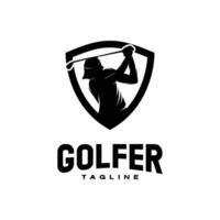 golfe esporte logotipo desenhos conceito vetor