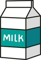 leite caixa com leite vetor