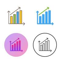ícone de vetor de estatísticas crescentes