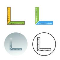 ícone de vetor de régua quadrada