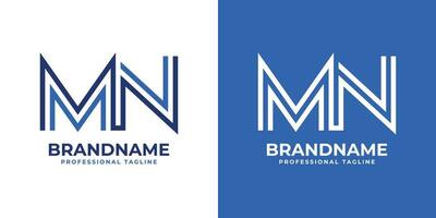 carta mn linha monograma logotipo, adequado para o negócio com mn ou nm iniciais. vetor