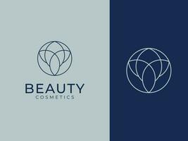 beleza e feminino logotipo conceito para Cosmético e spa o negócio vetor