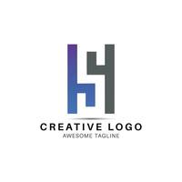 h4 carta logotipo Projeto ícone vetor