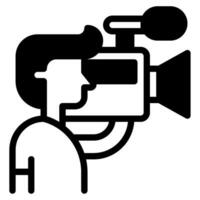 cameraman ícone para rede, uiux, infográfico, etc vetor