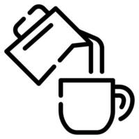 café com leite arte ícone ilustração, para uiux, infográfico, etc vetor