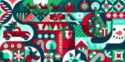 bauhaus padronizar com Natal motivo fundo vetor