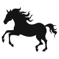 uma cavalo silhueta vetor isolado em uma branco fundo, uma comovente cavalo silhueta clipart