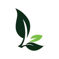 verde folha, natural folha ícone logotipo Projeto modelo vetor