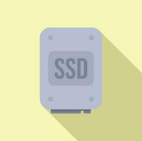 computador portátil reparar ssd disco ícone plano vetor. botão serviço vetor