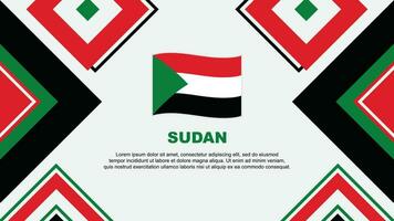 Sudão bandeira abstrato fundo Projeto modelo. Sudão independência dia bandeira papel de parede vetor ilustração. Sudão independência dia