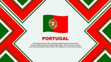 Portugal bandeira abstrato fundo Projeto modelo. Portugal independência dia bandeira papel de parede vetor ilustração. Portugal vetor