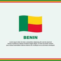 benin bandeira fundo Projeto modelo. benin independência dia bandeira social meios de comunicação publicar. benin Projeto vetor