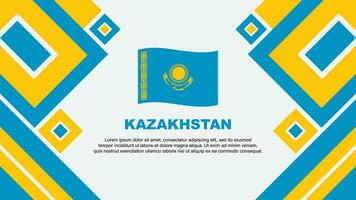 Cazaquistão bandeira abstrato fundo Projeto modelo. Cazaquistão independência dia bandeira papel de parede vetor ilustração. Cazaquistão desenho animado