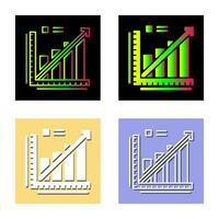 ícone de vetor de gráfico de linhas