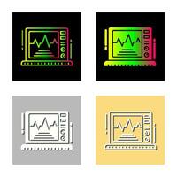 ícone de vetor de monitor de ekg