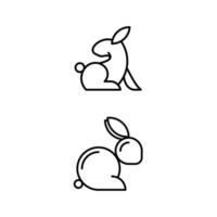 ilustração vetorial modelo de ícone de coelho vetor
