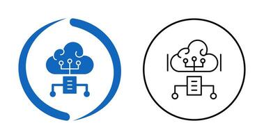 ícone de vetor de computação em nuvem