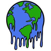 ilustração vetorial de aquecimento global vetor