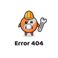 erro 404 com o mascote bonito do apontador de lápis vetor