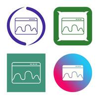 ícone de vetor de estatísticas de página da web