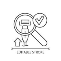 verifique se o conector e a porta correspondem ao ícone do rótulo manual linear vetor