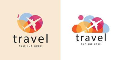 design de modelo de ilustração de logotipo de companhia aérea de viagens vetor