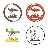 ícone de vetor de avião de bombeiro exclusivo