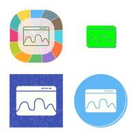 ícone de vetor de estatísticas de página da web