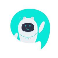 robô chatbot ícone cabeça sinal vetor