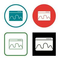 ícone de vetor de estatísticas de página da web