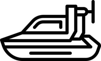ícone de linha para hovercraft pessoal vetor