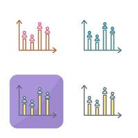 ícone de vetor de gráfico candidato