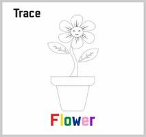 trace uma flor vetor