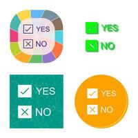 sim, não, ícone de vetor de opção
