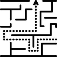 ícone de linha para labirinto vetor