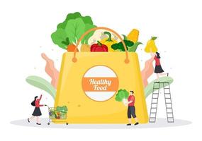 dia mundial vegetariano e ilustração vetorial de vegetais ou frutas vetor