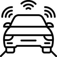 ícone de linha para carro autônomo vetor