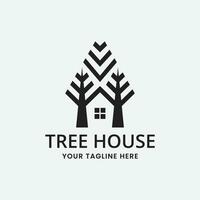 árvore casa logotipo ícone Projeto vetor ilustração modelo