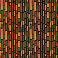 abstrato kwanzaa, Preto história mês, décimo primeiro desatado padronizar com mão desenhado vertical linhas dentro tradicional africano cores - preto, vermelho, amarelo, verde. vetor tribal étnico fundo Projeto.