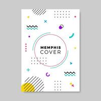 cobrir Projeto com Memphis estilo. vetor ilustração.