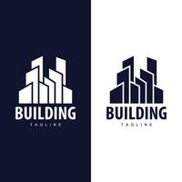 moderno cidade construção logotipo projeto, luxuoso e simples urbano arquitetura vetor