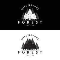 floresta logotipo, selva aventura simples Projeto vetor, ilustração modelo vetor