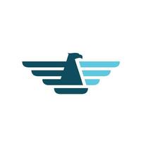 pássaro asas simples elegante para logotipo, etc. vetor